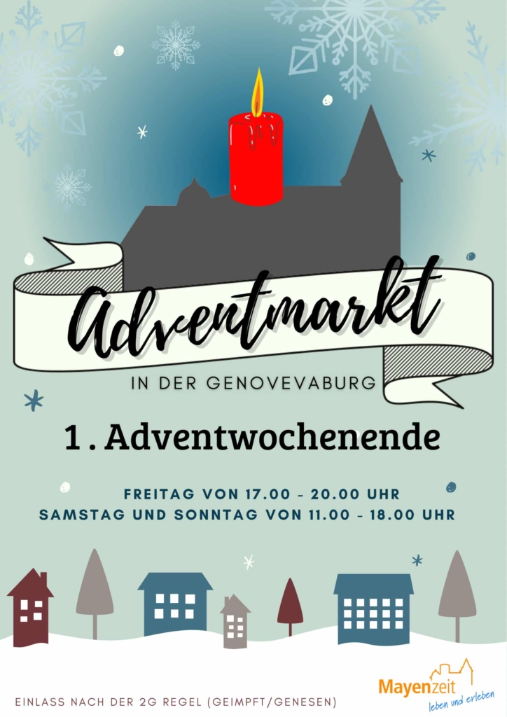 ein Plakat für eine Weihnachtsfeier mit einer Kerze.