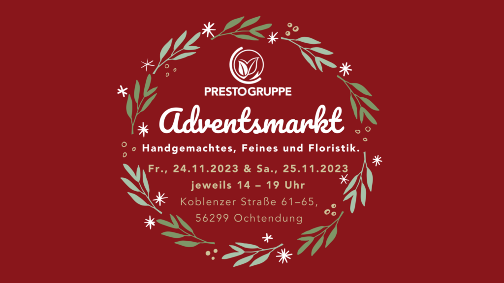 Ein Plakat für den Adventsmarkt.